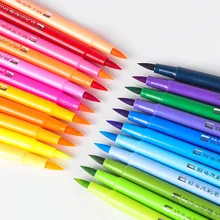 12/24/36 Цвета кисть искусство Рисование маркером комплект вареного Джинса» Детские Акварельная ручка для рисования пишущие ручки школьные принадлежности