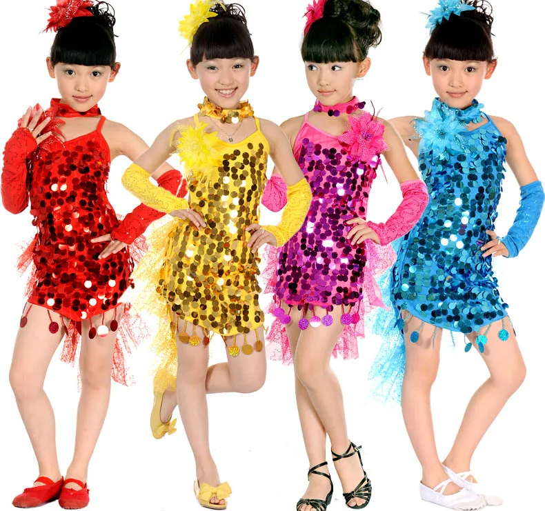 

Children's costumes Children's Latin dance clothing modern new girls Latin dance costume dance dress princess