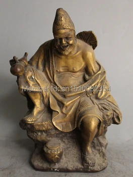 

Marked Folk Bronze Eminent Monk Daoji Ji Gong Buddhist bonze monk Buddha Statue