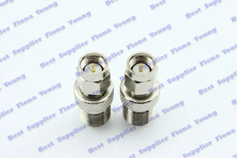 

50 pcs\lot Wholesale Nickleplated RF Connector SMA Plug to F Jack Straight British Standard Adapter Free Shipping