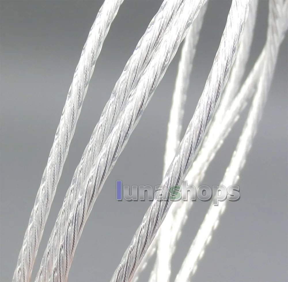 LN005688 Silver Plated Upgrade DIY Custom Cable Cord for Headphone audio tech ATH M40x ATH M50x ATH M70x