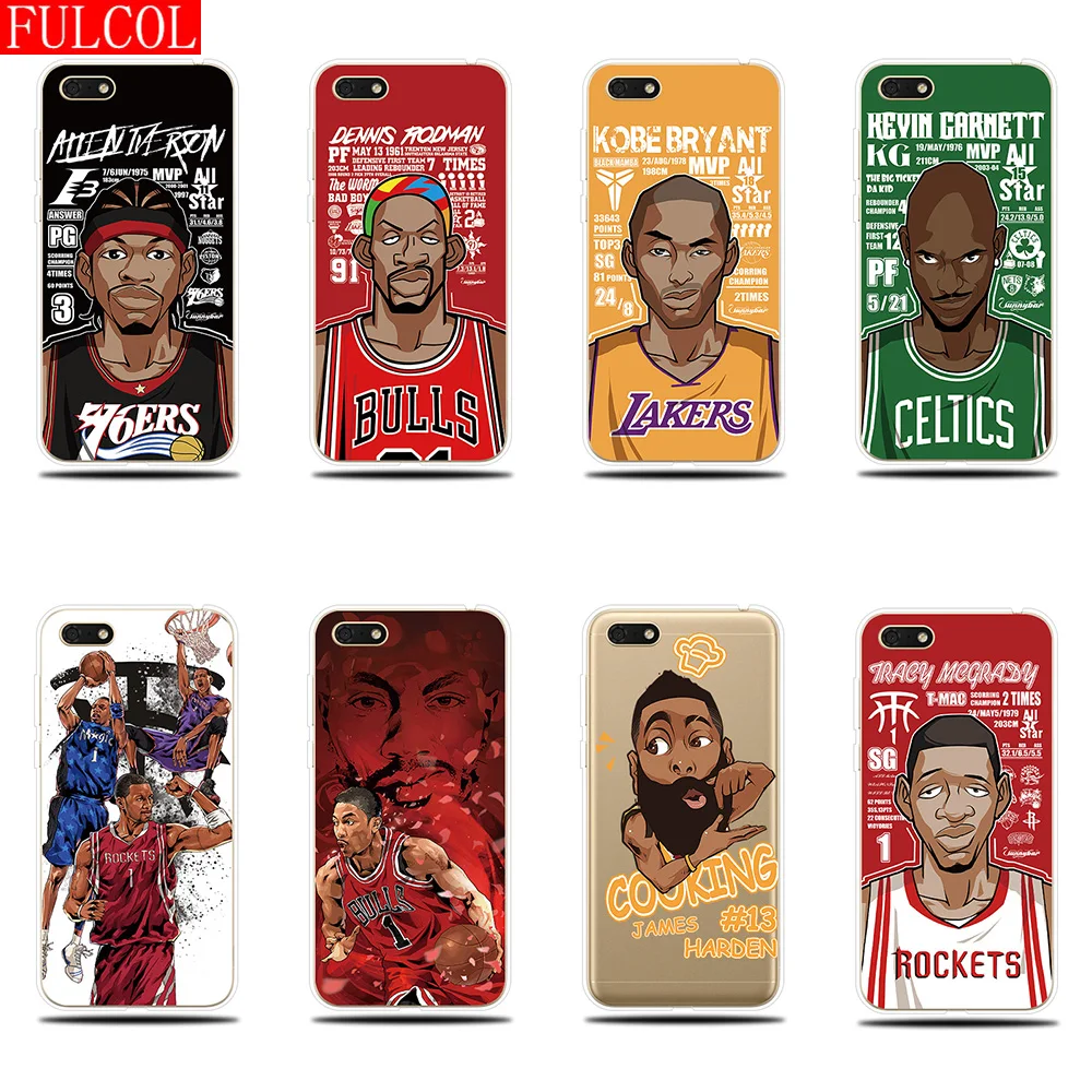 

Silicone case For Huawei Honor 7A Russian version 5.45" Cover Basketball Star Pattern Phone Soft Shell For Honor 7A Cover Case