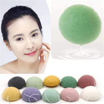 

Hot sell Fashion Woman Natural Konjac Konnyaku Fiber Face Wash Cleanse Sponge Puff Exfoliator Skin Massage Tools