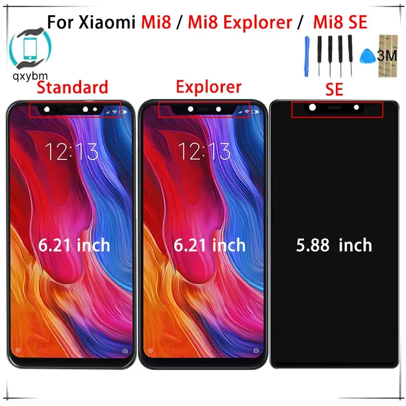 

For Xiaomi Mi8 Explorer MI8 Standard MI8 SE LCD Display Touch Screen Digitizer Assembly Replacement Parts No dead pixel