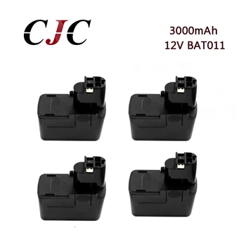 

4PCS 12V 3000mAh Ni-MH 3.0Ah Rechargeable Power Tool Battery for Bosch BAT011 2 607 335 GSB12VE-2