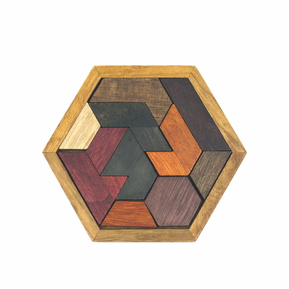 Деревянные пазлы для детей детская танграмма геометрической формы|puzzle wood|geometric