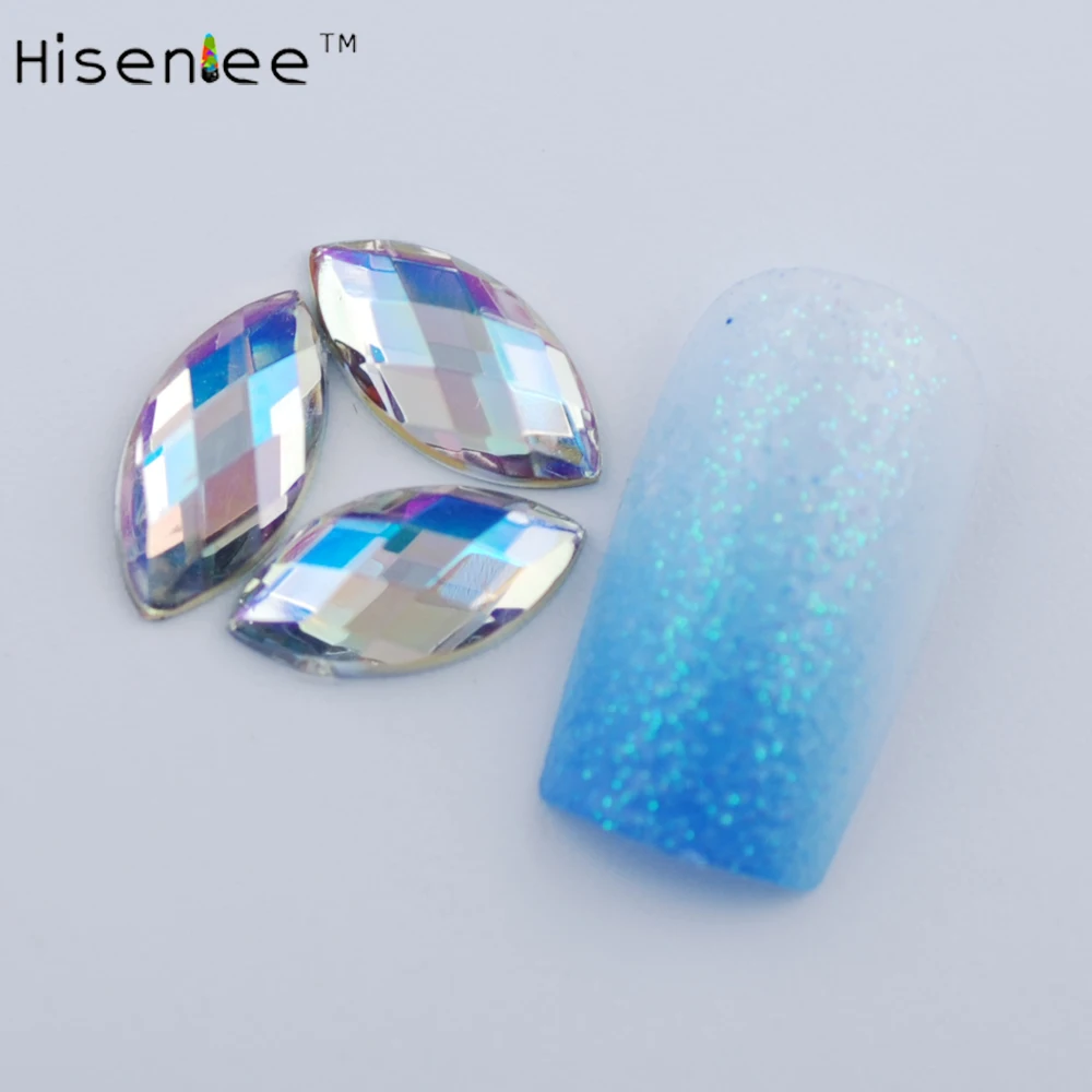 Hisenlee, 5x10 мм, 200 шт, цветные, 3D, конский глаз, для дизайна ногтей, стразы для женщин, блестящий камень, сделай сам, украшения для ногтей, инструменты