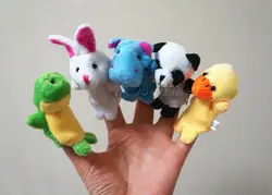 Плюшевые 10 палец марионетки прекрасный мини животных палец куклы рассказать историю игрушки фланелевые игрушки Fingures кукольный раннего