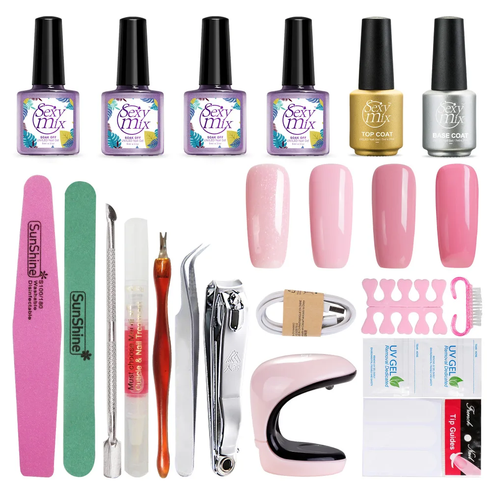 Sexymix Nail Art DIY Full Set Any 4 Pcs Soak off Gel Nail Polish