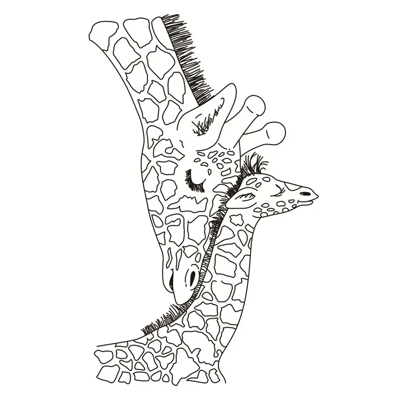 

Rubber Silicone Clear Stamps for Scrapbooking Tampons Transparents Seal Background Stamp Card Making Giraffe