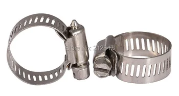 

5pcs 8-12mm(6mm-12mm American Type Screw Band Worm Drive Hose Clamps, 304 Stainless steel hose Hoop Pipe Clips