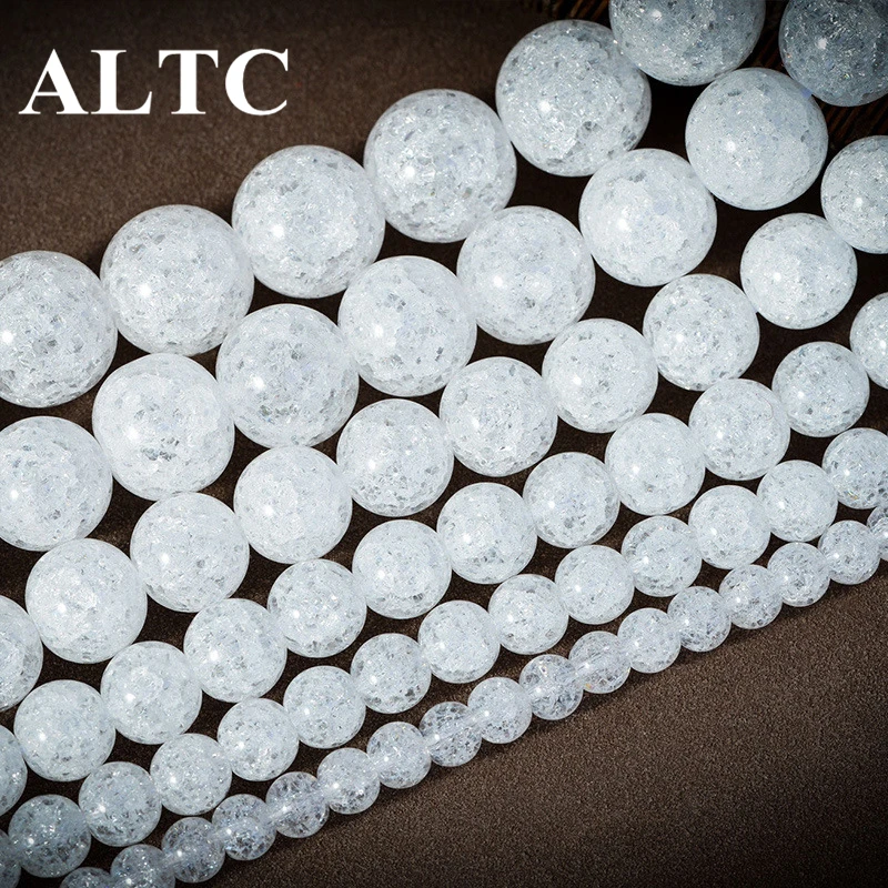 

Wholesale Pure Natural white more crack quartz crystals A 3-12mm Frizzling Rock popcorn stone Loose beads jewelry making factory