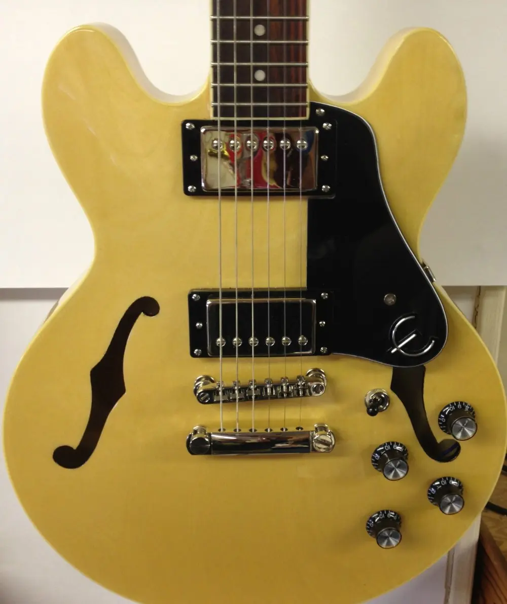 도매 기타 ES 339 작은 바디 세미 할로우 바디 기타 자연 무료 배송 전기 기타semi hollow body guitar