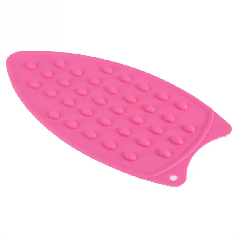 Гладильная доска, противоскользящий термостойкий силиконовый коврик для утюга, безопасный коврик для глажки, термостойкий силиконовый коврик для утюга - Цвет: Розовый