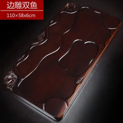 Chinese Kungfu Chahai Whole Black Sandalwood tea set Tea TraysTea Table Home Living Room tea tray Simple drainage Free Shipping - Цвет: 11 style