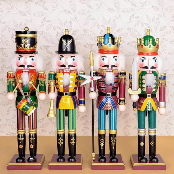 

D321 30cm Nutcracker puppet soldiers, wood hand-painted walnut soldiers Kings puppets doll toy,1pcst