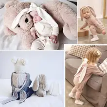 Little J Baby Warm Bunny Ear Rompers Autumn Winter Infant Rabbit Style Jumpsuit Cotton Boys Girls Hare Playsuits Hooded Clothes