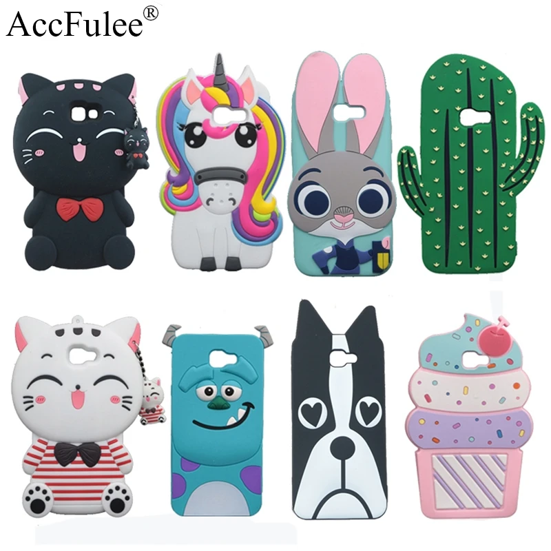 

3D Cute Animals Stitch Silicon Case For Samsung Galaxy A5 2017 A520 SM-A520F Cover Rabbit Horse Sulley Cat Phone Bags