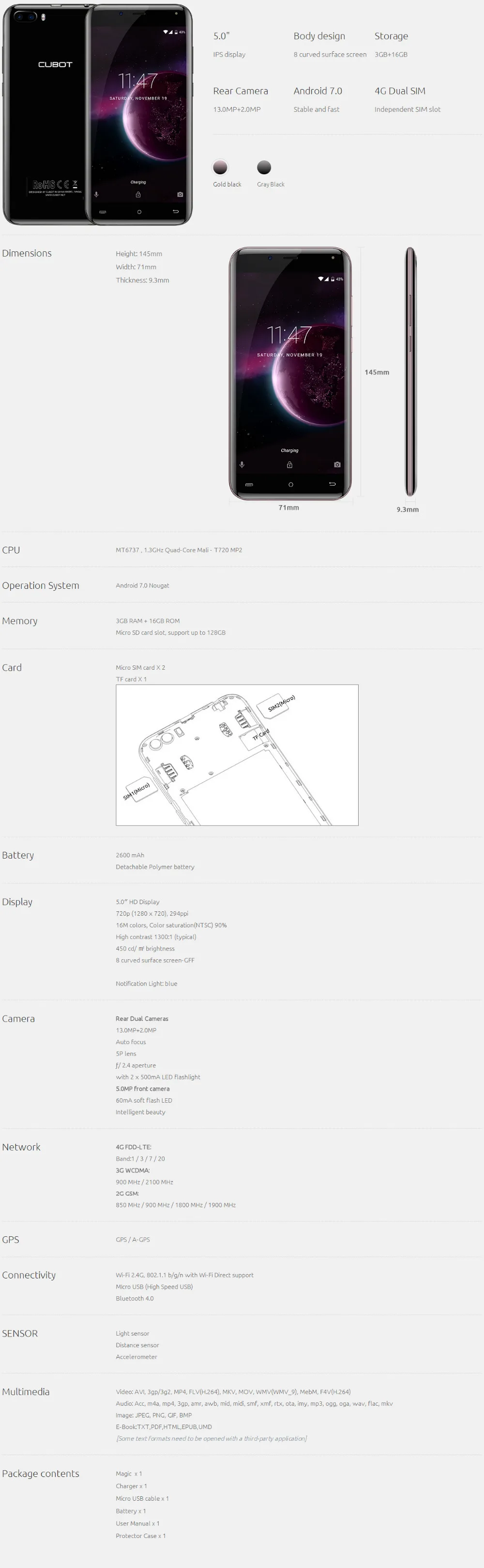Cubot-Magic-Tech-Specs