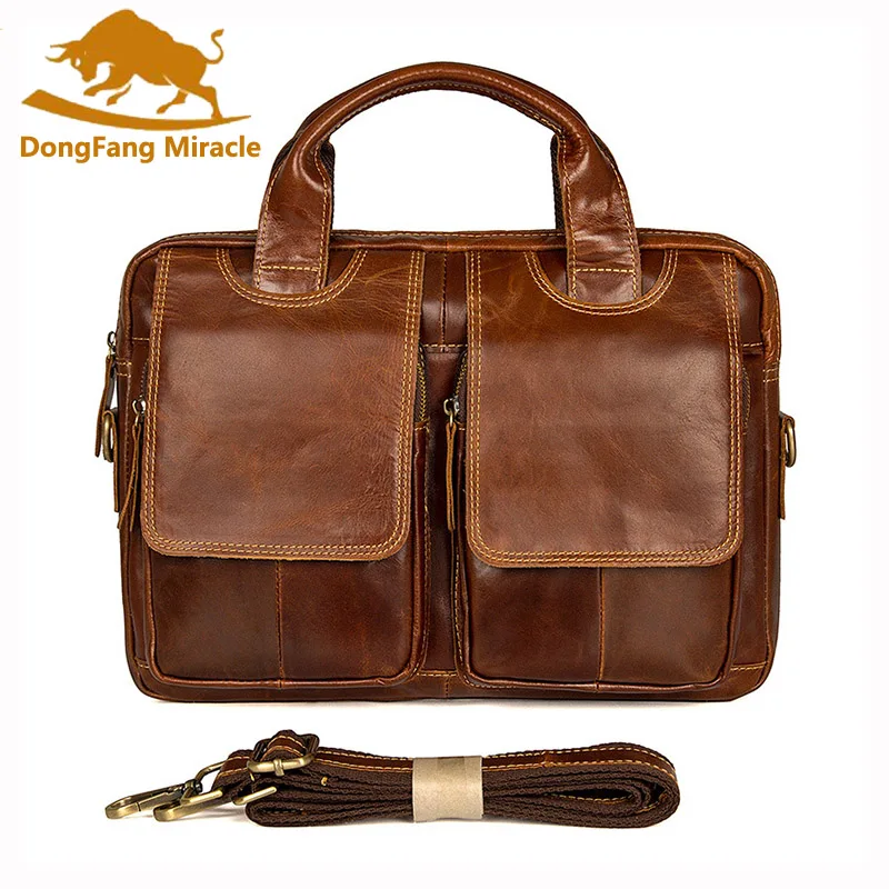 

Large Capacity Travel Bags Men Vintage Fashion Laptop Bag Genuine Cow Leather Men's Handbag Cross Body Bags Messenger Bag