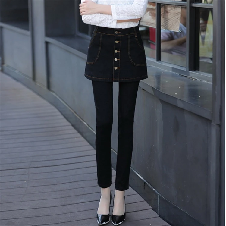 2017 new high waisted jeans female trousers pencil pants WP89