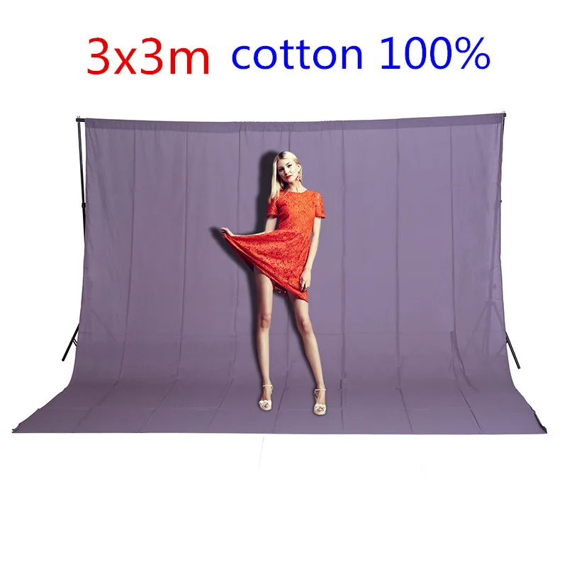 

Фотофон CY 3 м x 3 м, 100% хлопок, серый экран, муслиновый фон