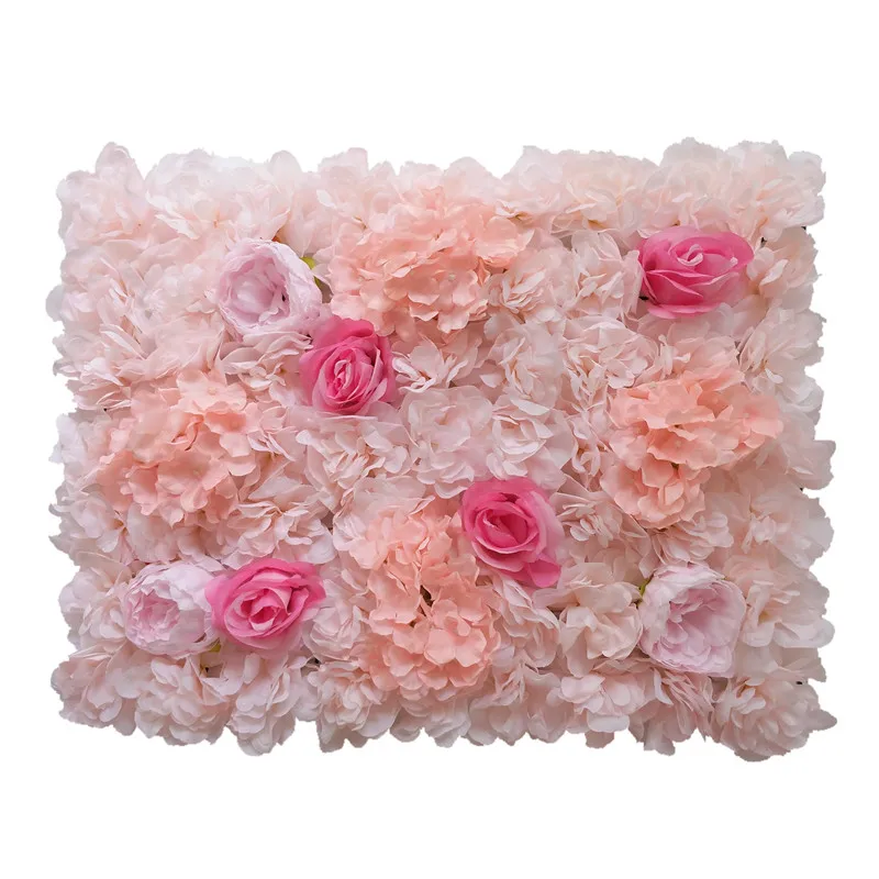 60x40 см каждая деталь пион Гортензия розовая Цветочная стена панели для свадебного фона центральный вечерние украшения 12 шт./партия - Цвет: 013
