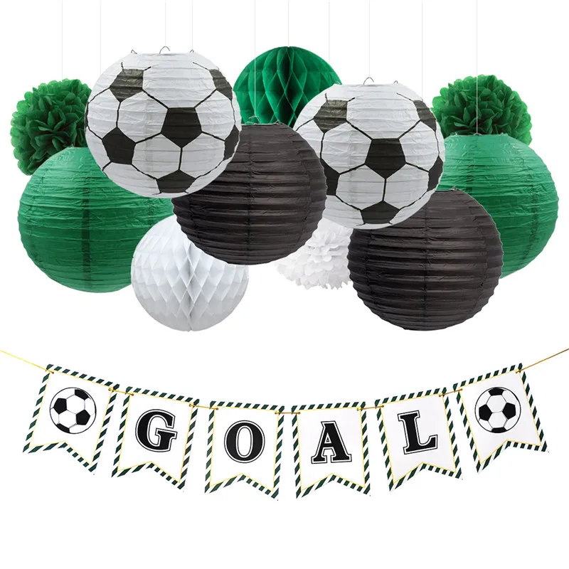 Nicro 17pcs Set Soccer Goal Party Decoration Birthday Football Diy