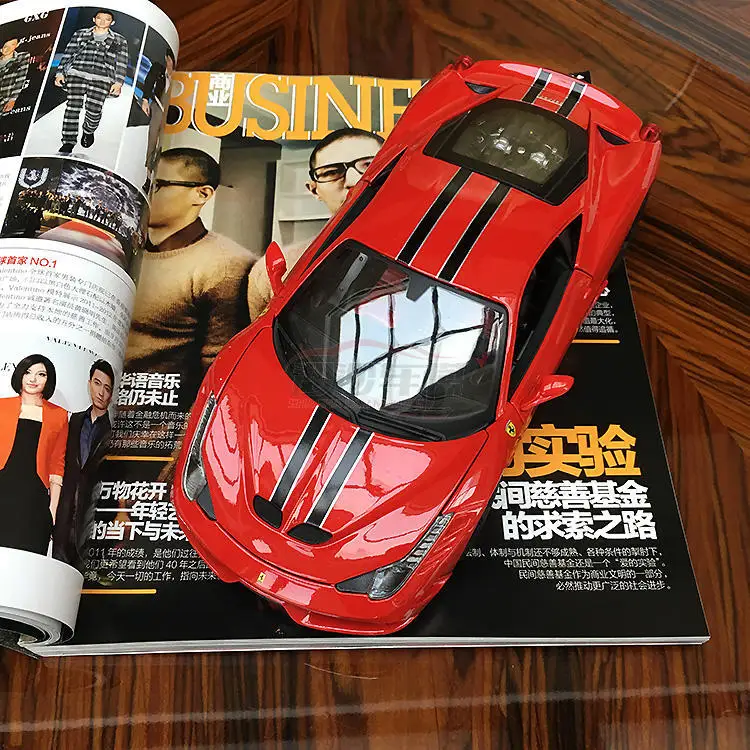 Литой металл 1/18 Fine Edition Supercar 458 Speciale Настольный дисплей коллекция моделей игрушек для детей