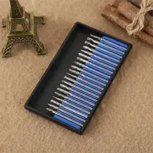 Fraises en carbure de tungstène solide pour Dremel, outil rotatif, perceuse, broyeur, outils de meulage de sculpture, 3x3mm, 20 pièces