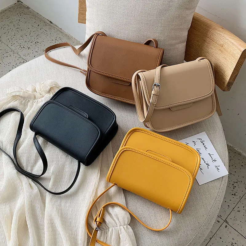 

Candy Color Square Crossbody Bag For Women 2019 New High Quality Pu Ladies Solid Color Handbags Female Shoulder Messenger Bag