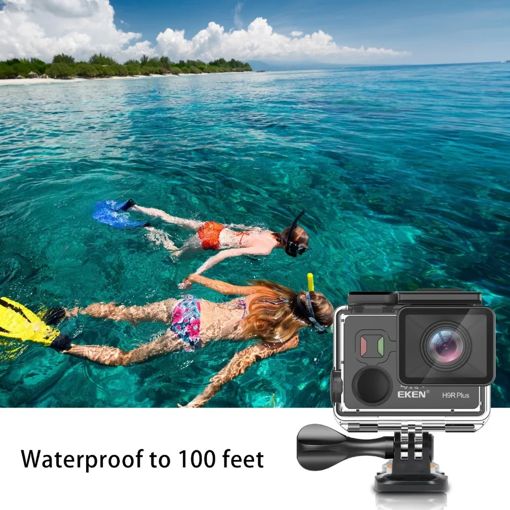 Чипсет eken H9R Plus Ambarella Ultra HD Real 4K+ 30fps 14MP для Panasonic 34112 Подводная Водонепроницаемая Экшн-камера