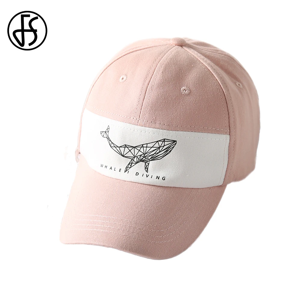 

FS Fashion Animal Baseball Cap Men Women Whale Embroidery Streetwear Gorras Animales Cotton Pink Green