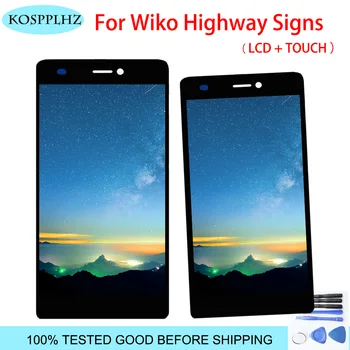 

100% new tested lcd 5.0" For WIKO Highway Signs LCD Display Screen With Touch Screen Digitizer Assembly with tools