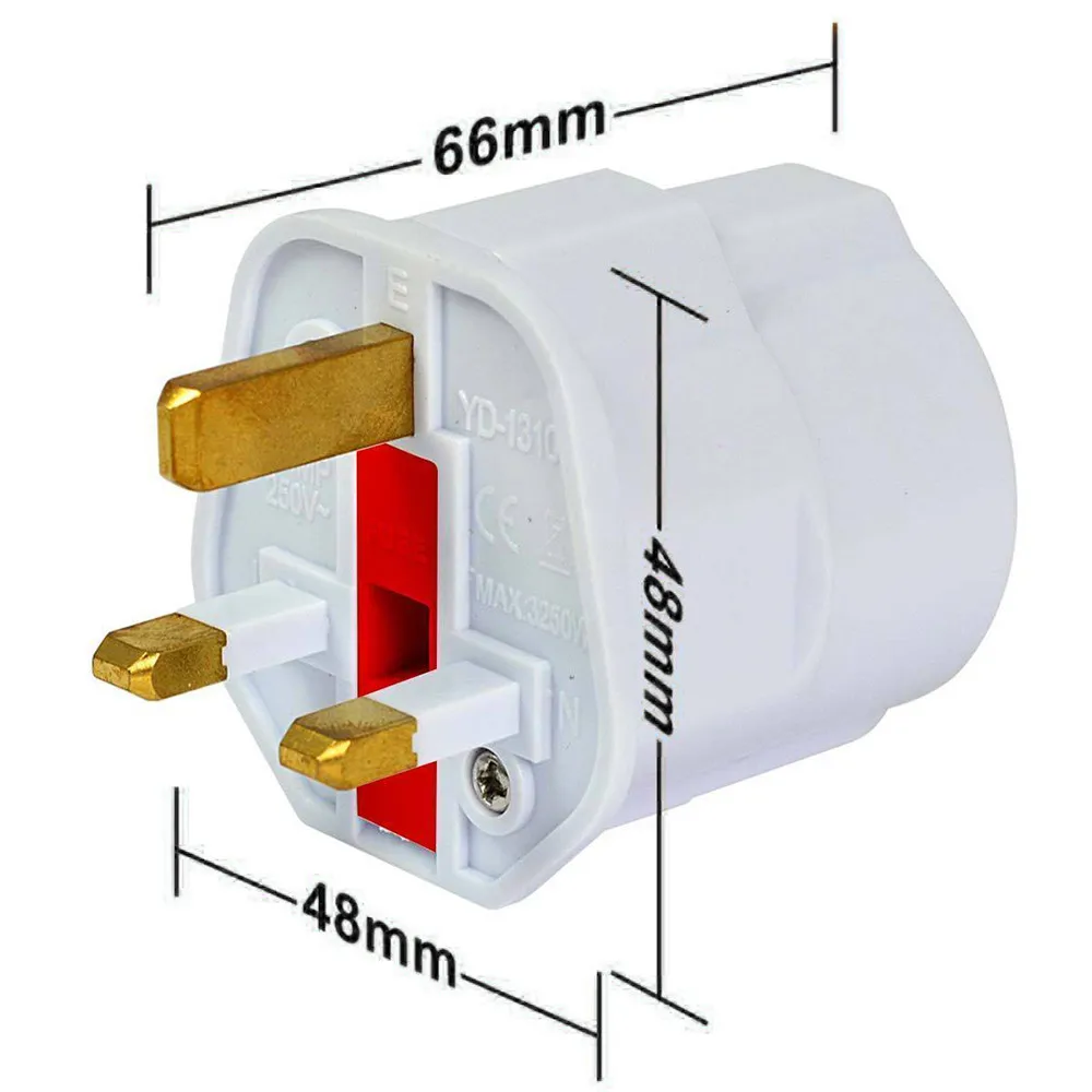 Новейшая вилка, преобразователь переменного тока, ЕС, евро, 2 штифта в Великобританию, 3 штифта, штепсельная вилка переменного тока,, универсальный адаптер, дорожный конвертер, Европейский