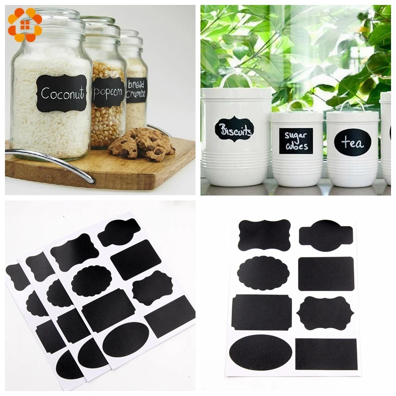 

1Pack Blackboard Sticker Craft Kitchen Jar Organizer Labels Chalk Board DIY Candy Bag For Home Room Wall Cup Decorative Sticker