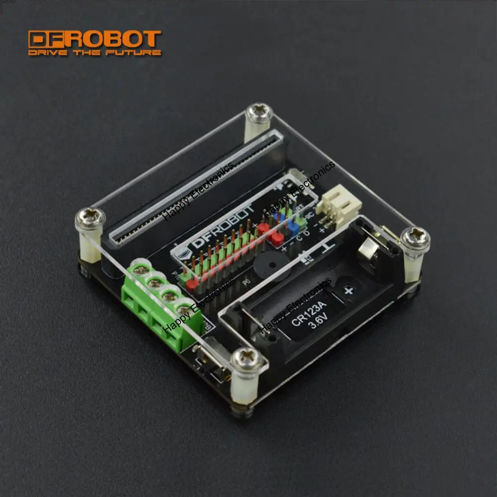 DFRobot Micro: IO-BOX Плата расширения для micro: бит с 2 способа драйвера двигателя IO IEC последовательный порт литий-ионный аккумулятор коробка стабильная зарядка