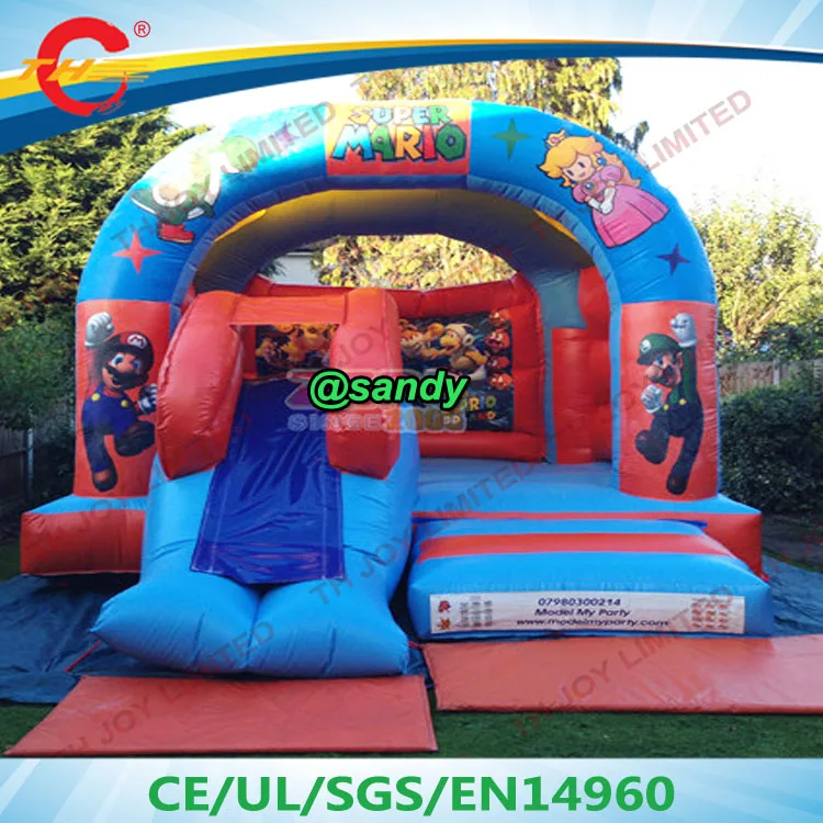 

free air ship to door,4x4x3m Inflatable mario Bouncer Inflatable Jumping bouncy castle, jump bed bounce House jumper trampoline