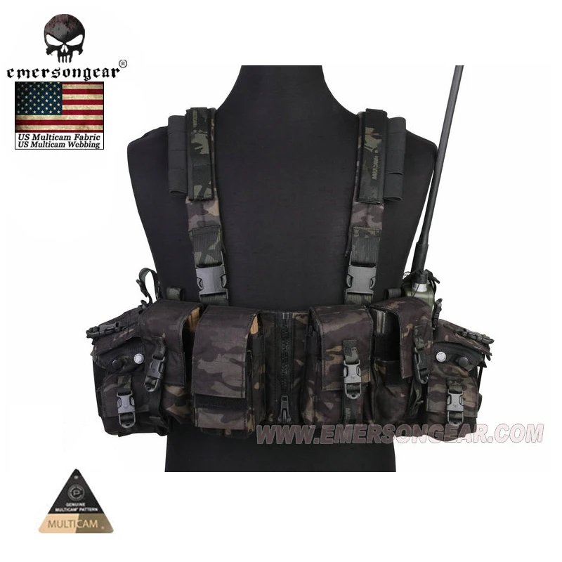 EmersonGear Airsoft Tactical Military Molle Combat Chest Rig Vest Tactical vest Multicam Black  Arid CS clothing