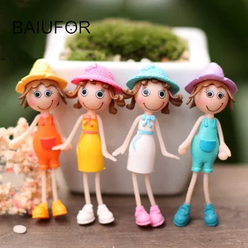 

Sunshine Girls Big Size Kawaii Doll for Terrariums Decoration Fairy Garden Miniatures Action & Toy Figures Plastic Crafts