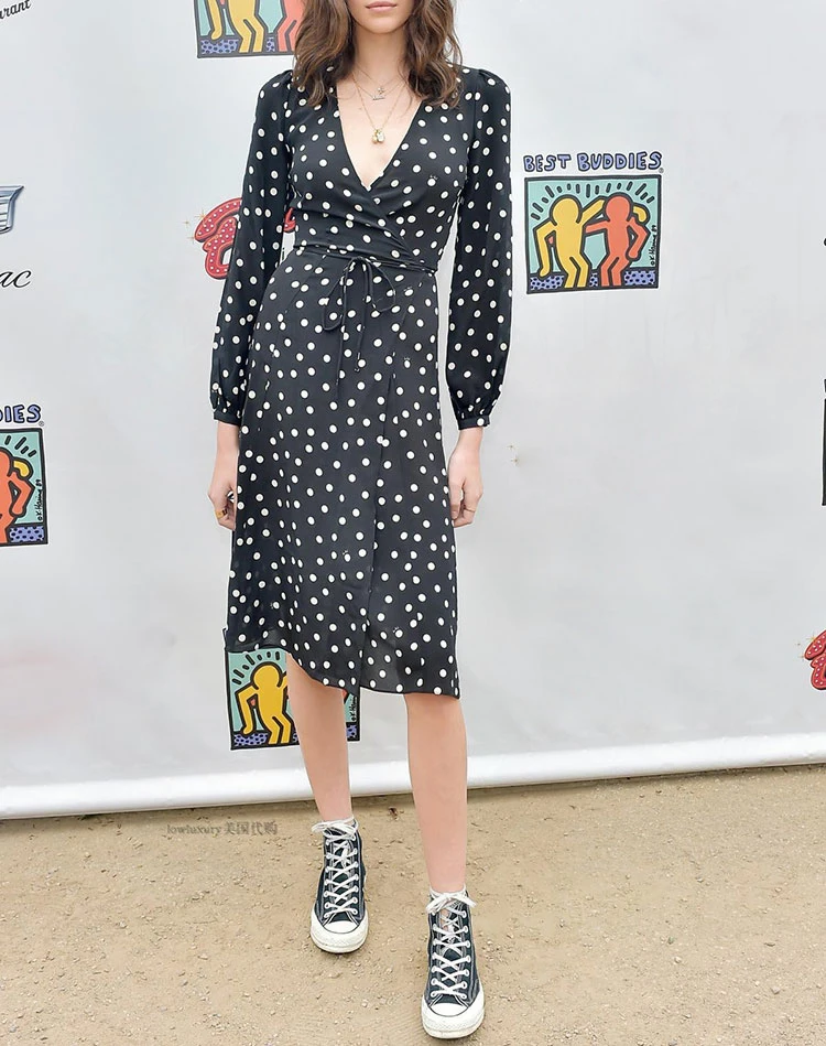 shoes to wear with black and white polka dot dress