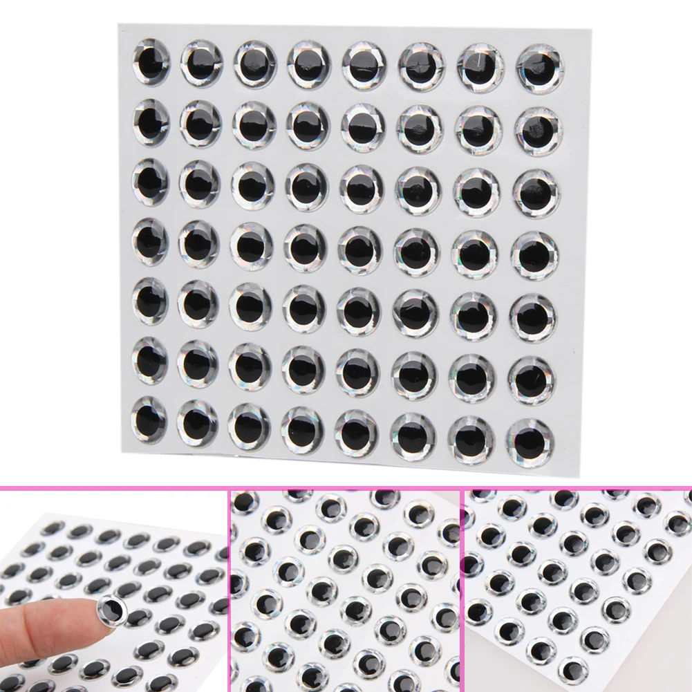 100 قطع المجسم 3d عيون الصيد السحر ، لينة مصبوب يطير التلازم ، الرقصة ، إغراء الطعم جعل diy اكسسوارات الصيد ، 3/5/7/12/16/20 ملليمتر