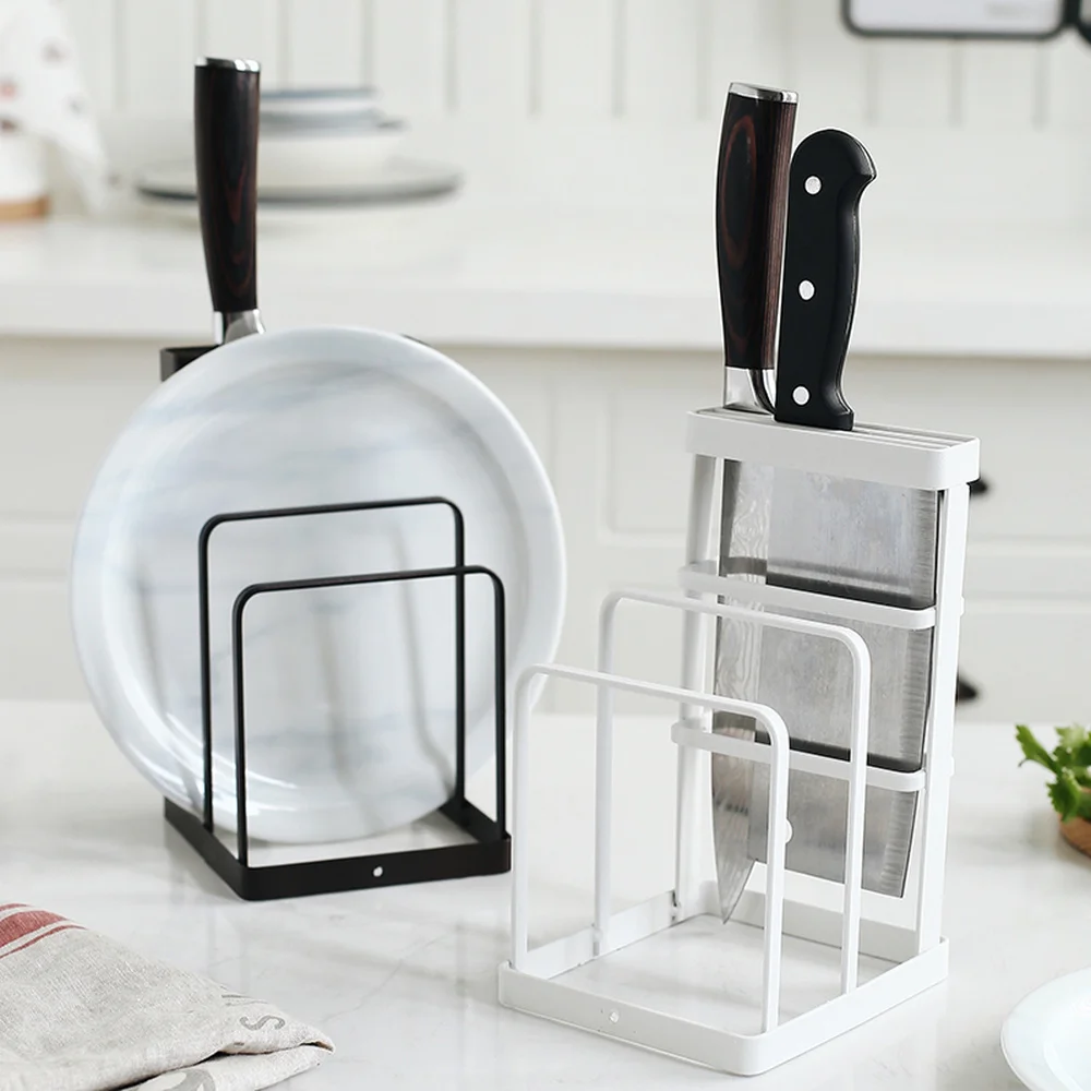 

1pc Kitchen knife holder cutting board rack multi-function household rack tool cutting board tray storage rack wx8151858
