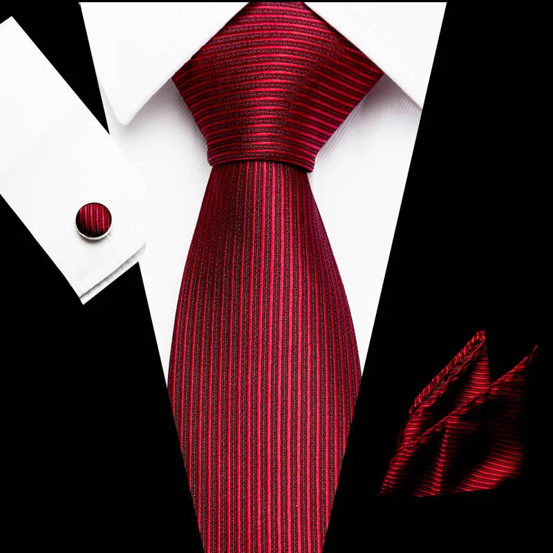 

Fashion Red men ties set Extra Long Size 145cm*7.5cm Necktie 100% Silk Jacquard Woven Neck Tie Suit Wedding Party