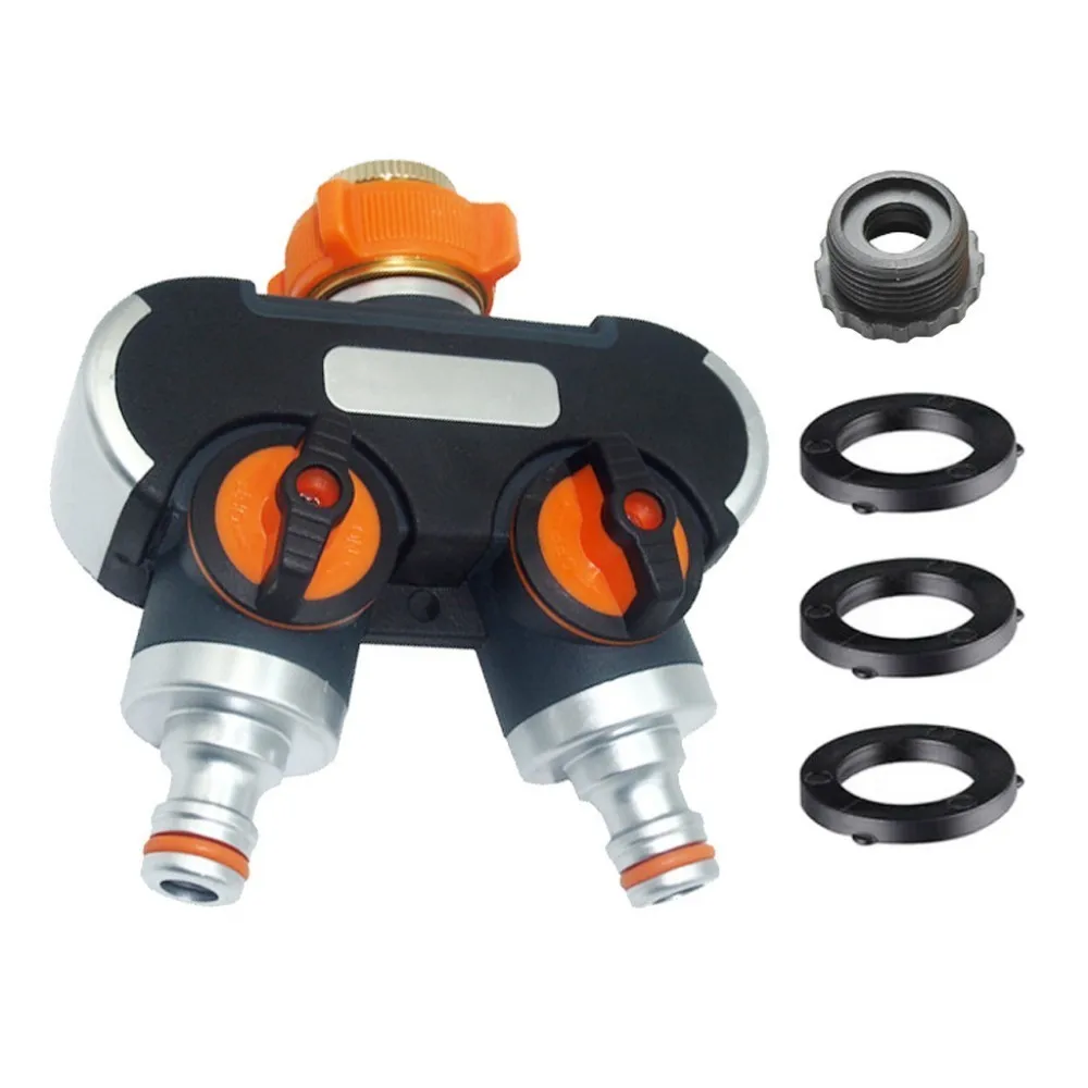 

Irrigation 2 way tap garden tap Irrigation valve Hose Pipe Splitter 2 Way Rubberized Hose Quick connector adapter 1pcs