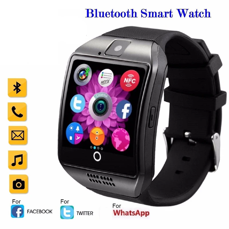 

Fitness Smart Watch Q18 Women Men Sport Pedometer Bluetooth Running Smartwatch Intelligent Watch With Touch Screen Big Battery