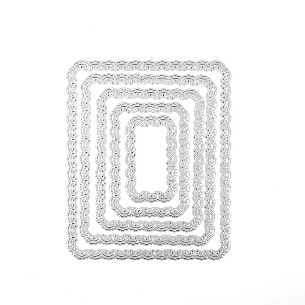 

1 set Doily Edge Rectangles Metal Cutting Dies Stencil for DIY Scrapbooking Album Embossing Paper Card Decorative Craft