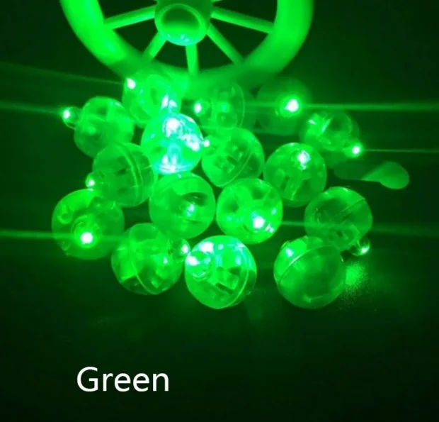 Рождественский декоративный выключатель, воздушный шар, светодиодная светящаяся вспышка, лампы, светильник, бар, фонарь, год, Свадебная вечеринка, украшение, 10 шт - Цвет: Зеленый