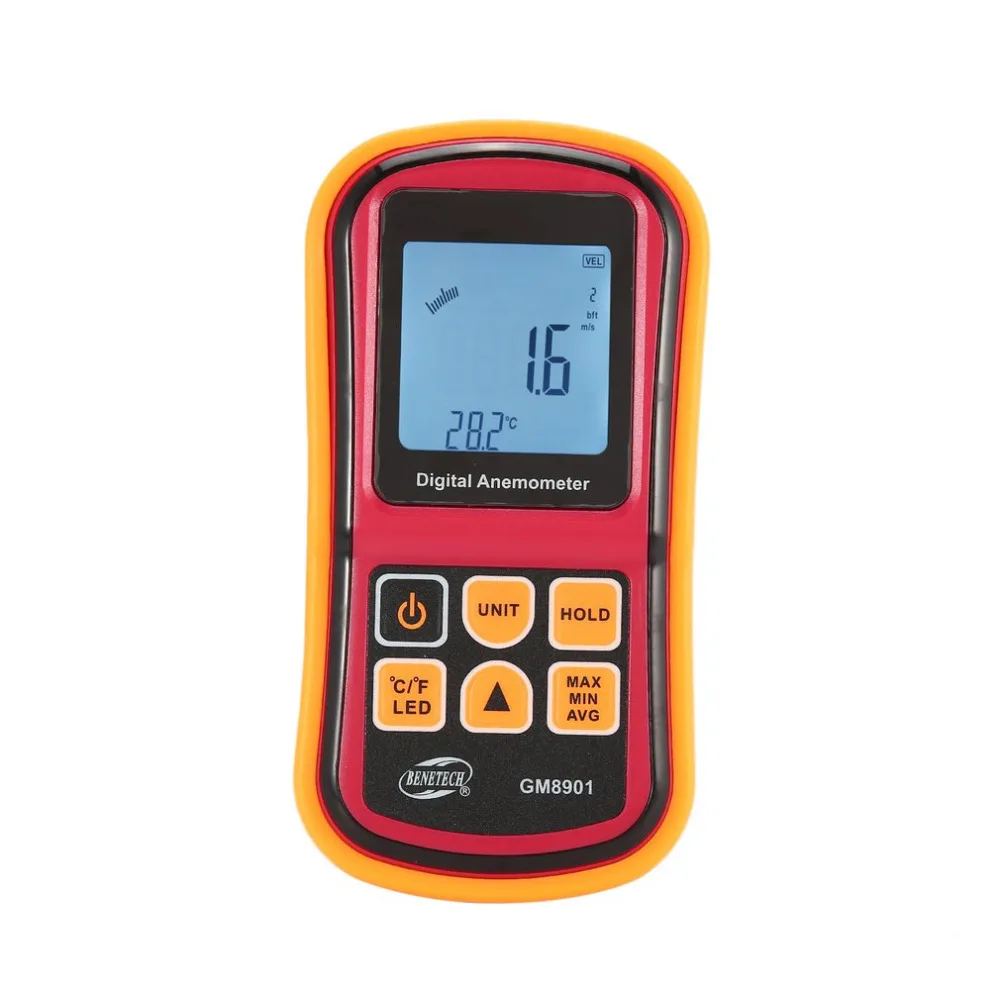 

BENETECH GM8901 Wireless Digital Anemometer Wind Speed Meter for Industrial Anemometer 0~45m/s High Accuracy LCD Display Sale