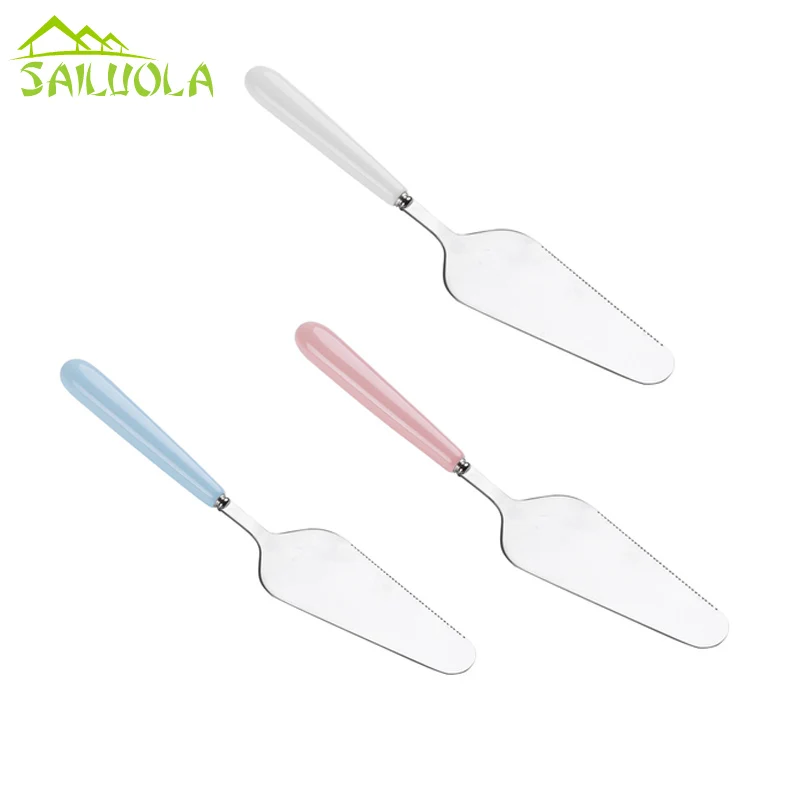 

Stainless Steel Pizza Shovel Caremic Handle Cake Lifter Pizza Server Cookie Spatula food grade material Baking & Pastry Tools